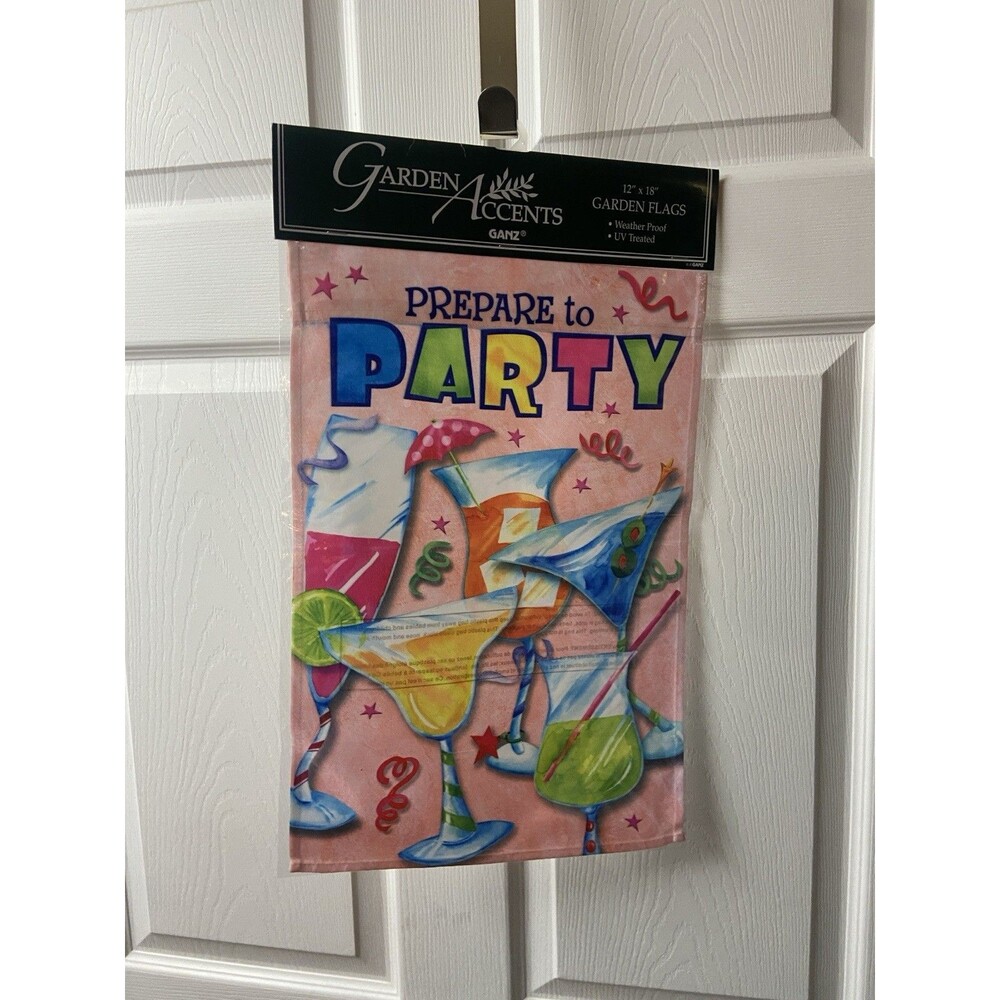 Ganz Pink Prepare to Party!  Premium Garden Flag 12 in by 18 inches